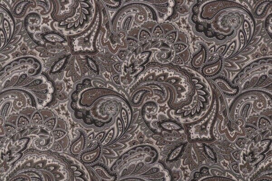 5 Yds Mill Creek Fabric Morelia Graphite  Paisley Cotton Drapery Upholstery  