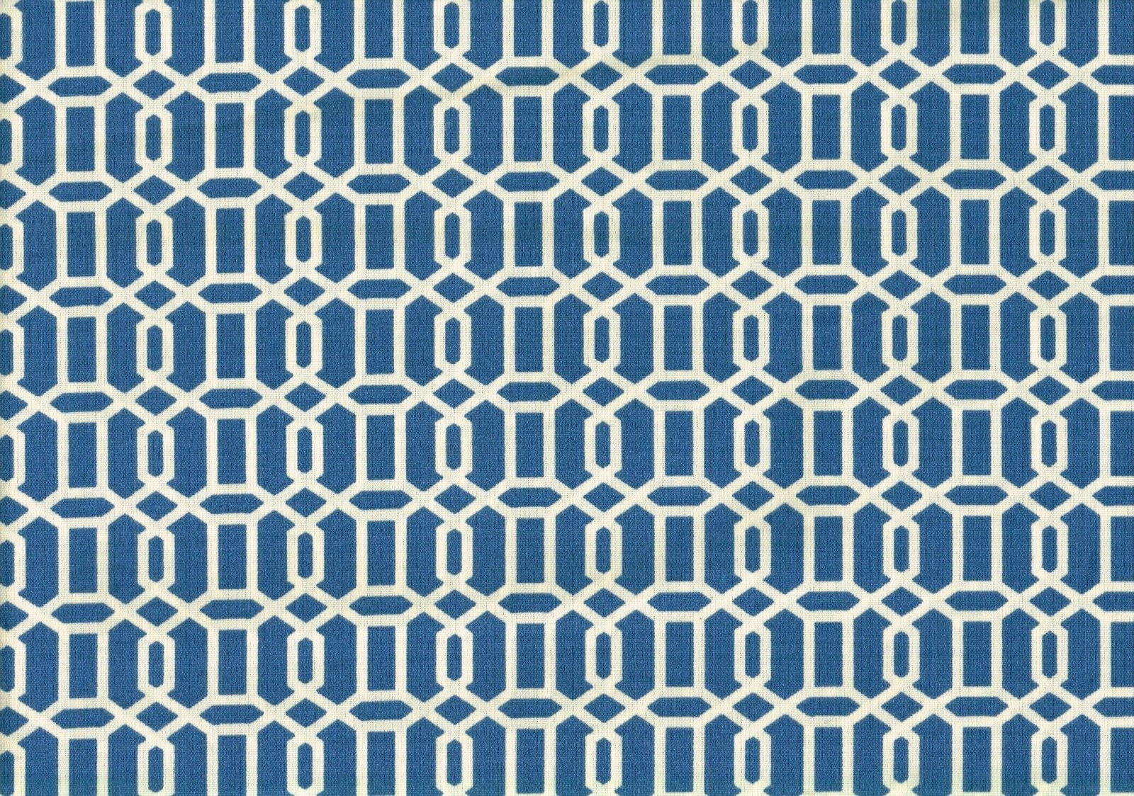 5 Yds Mill Creek Fabric Blue White   Indoor/Outdoor  Drapery Upholstery