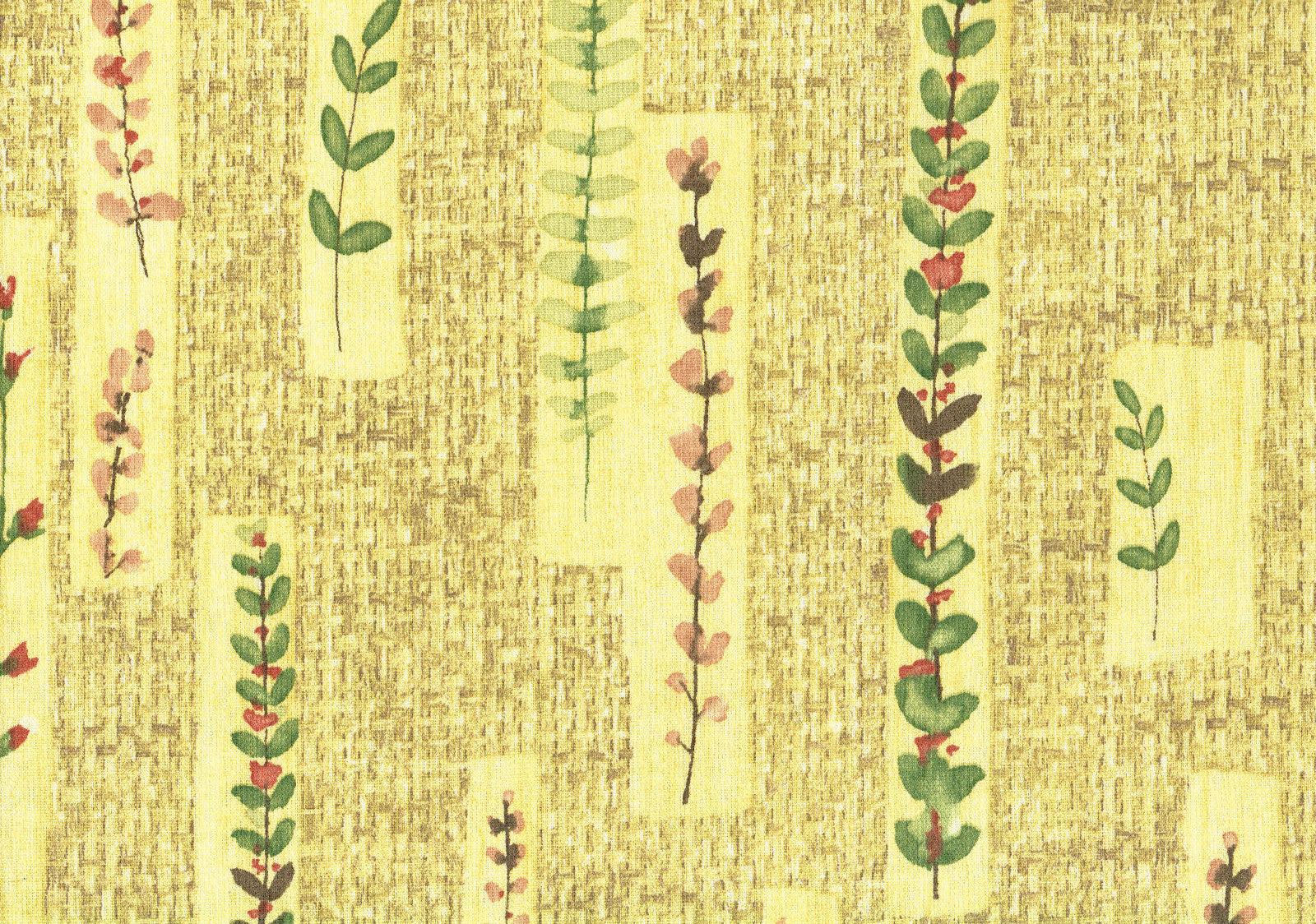 Covington Fabrics Yellow Green Red Brown  Cotton Drapery Upholstery