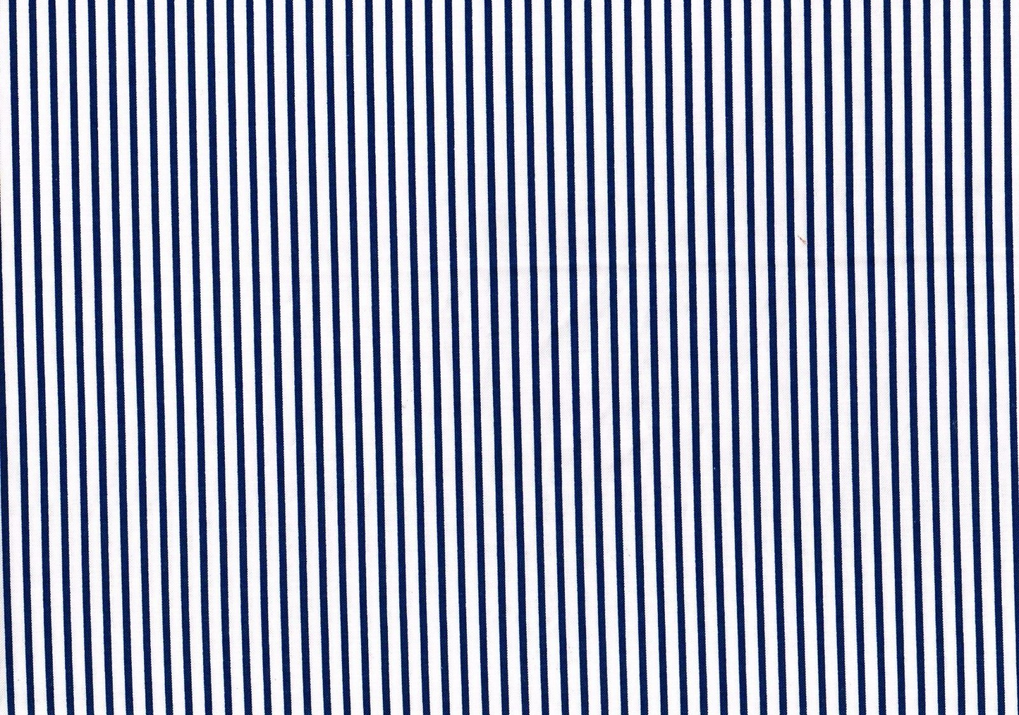 2 Yd Designer Fabric Navy White Cotton Stripe  Medium Weight  Drapery Upholstery