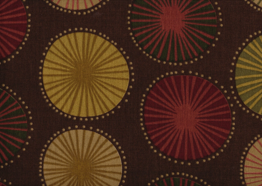 7 Yds Richloom Fabric Brown Gold Burgundy   Indoor/Outdoor Drapery Upholstery
