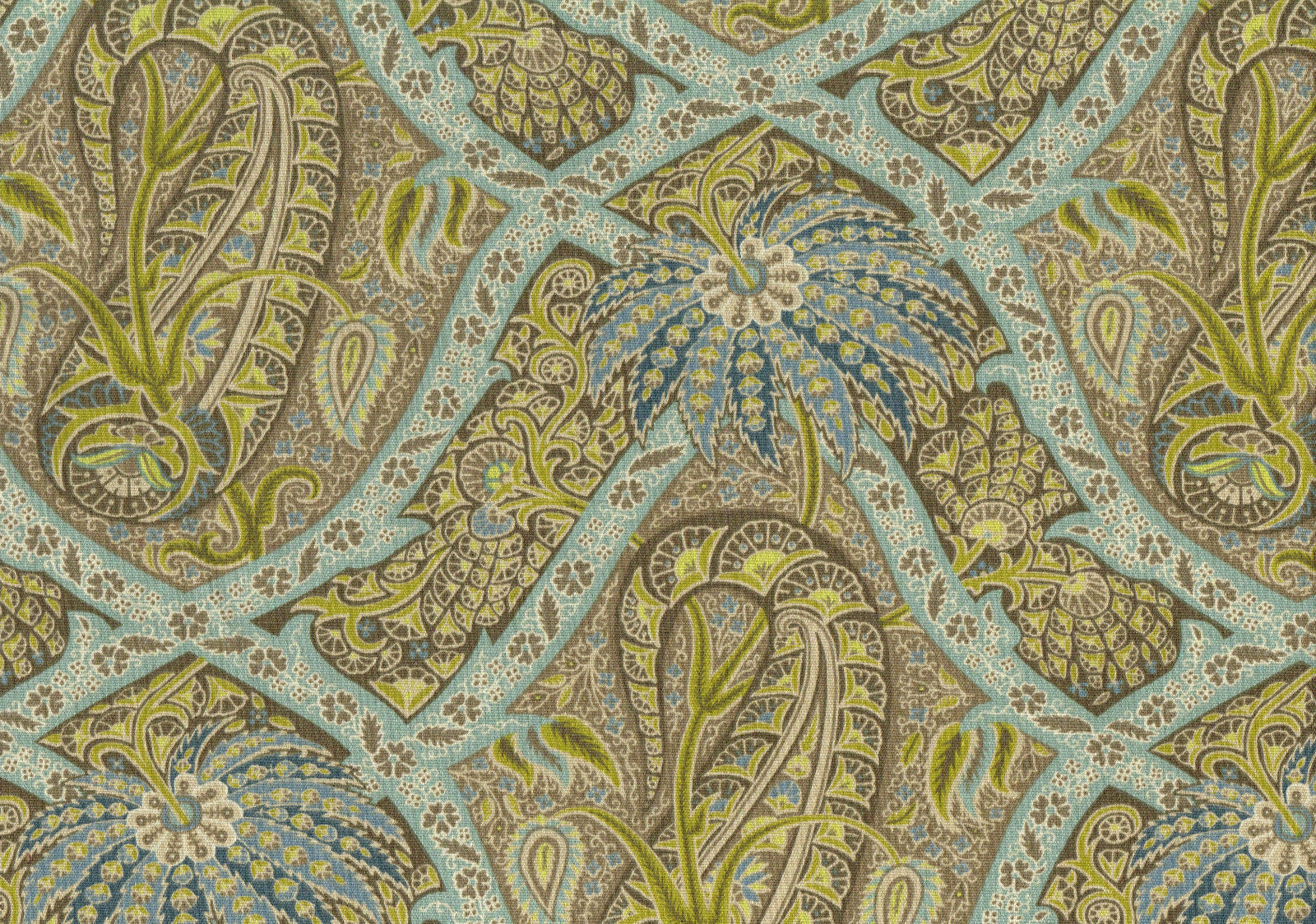 Tommy Bahama Fabric Polynesian Paisley Nutmeg Cotton Drapery Upholstery