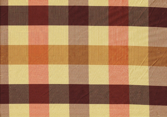 Avon Silk Fabric  100%  Silk Burgundy Gold Drapery Upholstery
