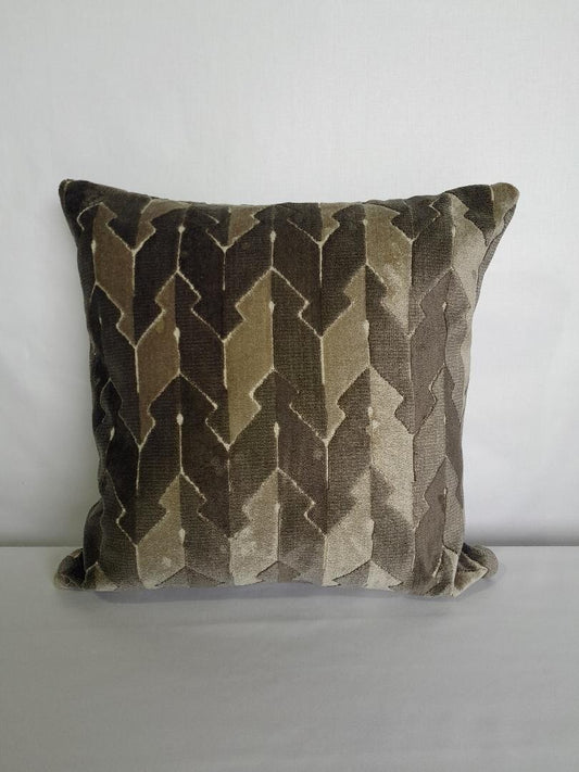 Velvet Shades of Gray  Pillow Cover 20" X 20"  Cover Only