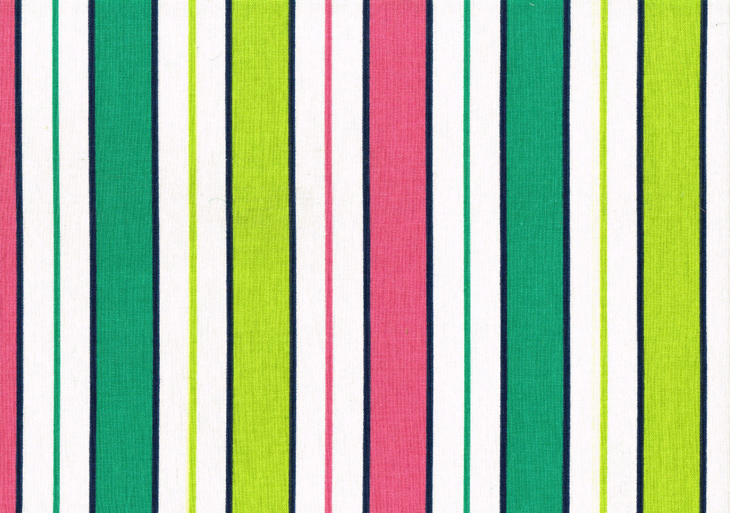 PKaufmann Fabric Green White Lime Pink Black Stripe   Cotton Drapery Upholstery