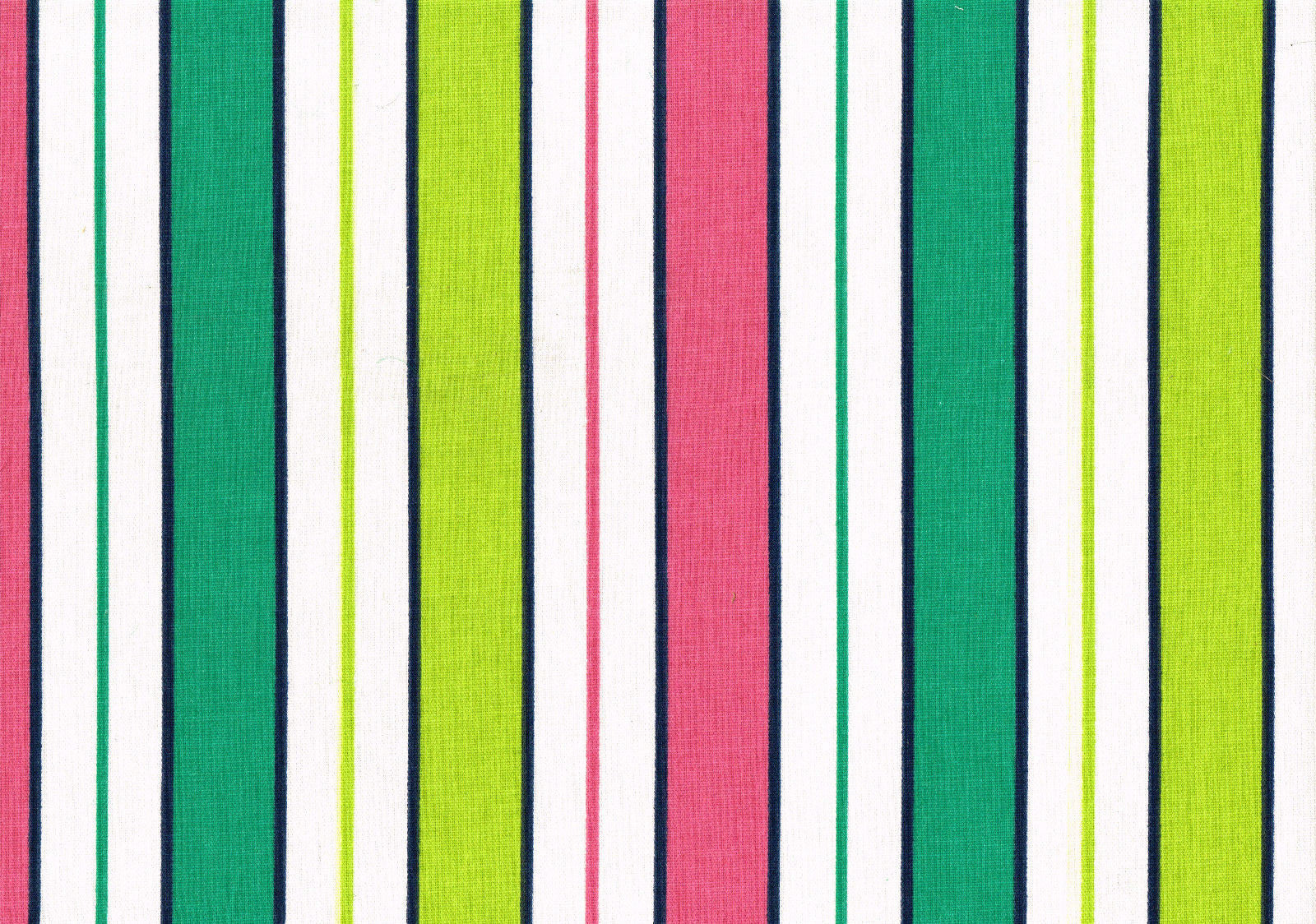 PKaufmann Fabric Green White Lime Pink Black Stripe   Cotton Drapery Upholstery
