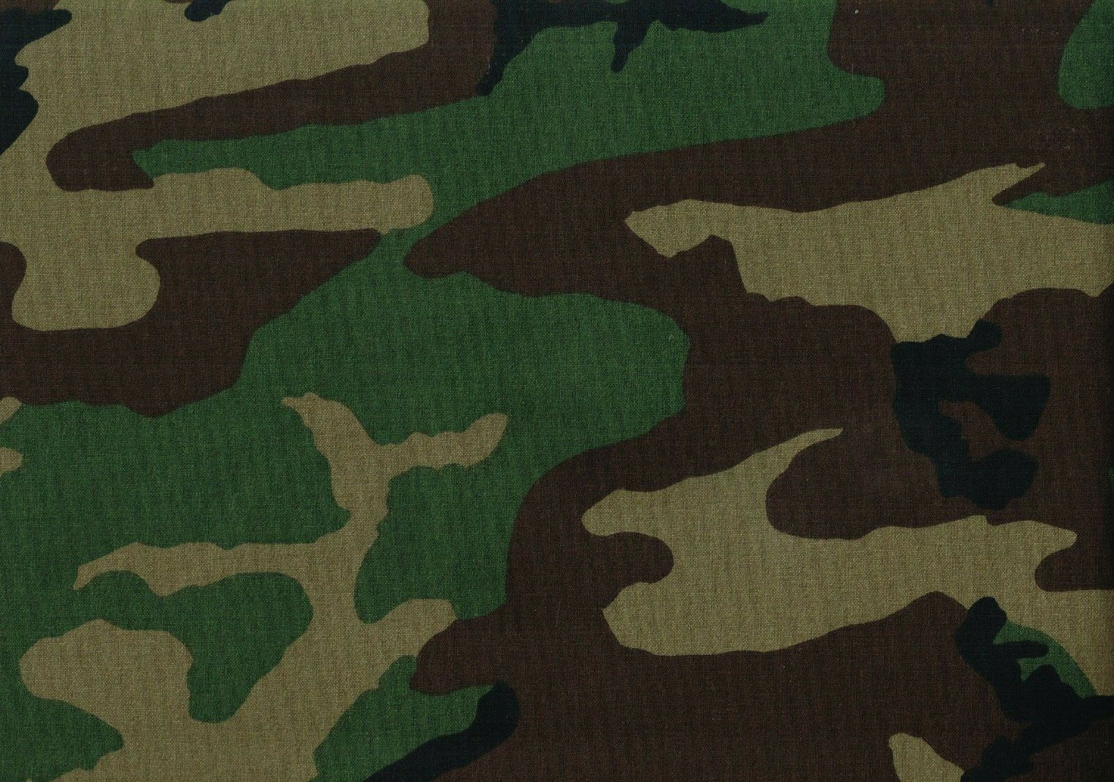 2 yds  Designer Fabric Camouflage Brown Green Tan Print   Drapery Upholstery 