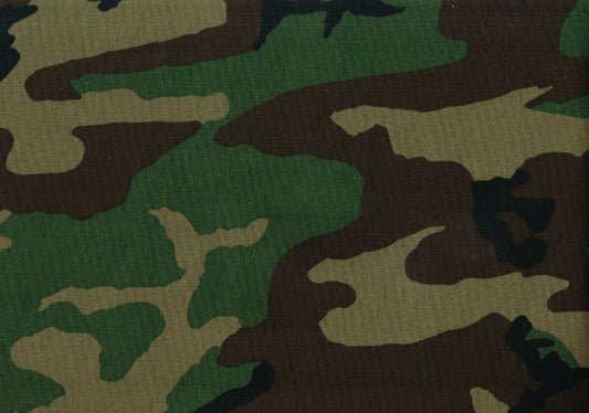 2 yds  Designer Fabric Camouflage Brown Green Tan Print   Drapery Upholstery 