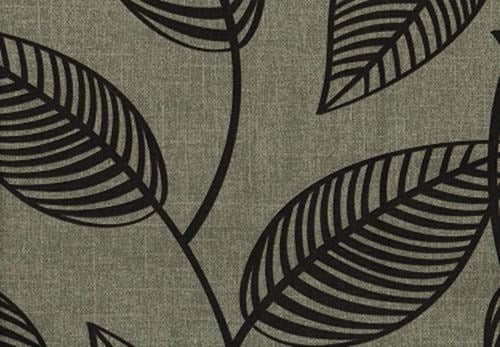 Richloom Mandura  Mushroom Gray Black Cotton Print Drapery Upholstery