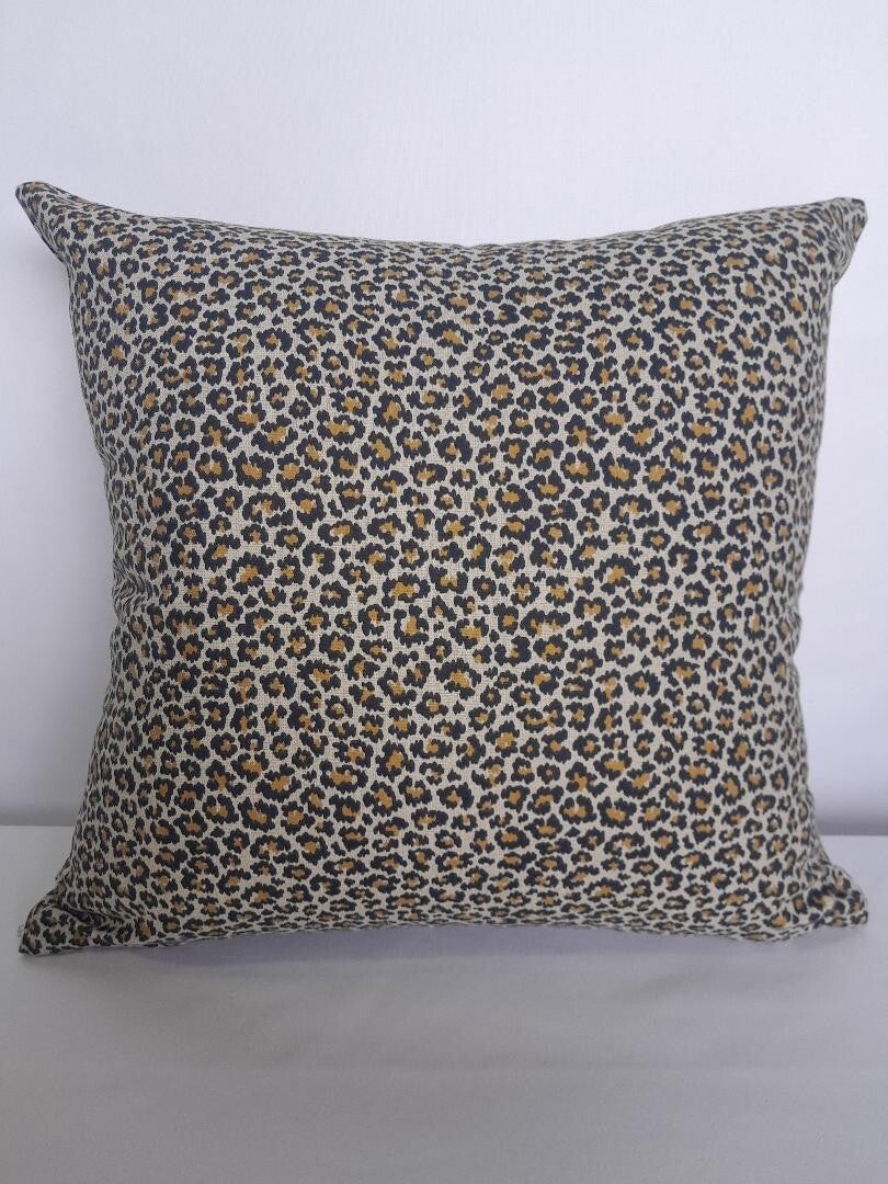 Animal Print Black Gold  Beige Cheetah  Pillow Cover 20" X 20"