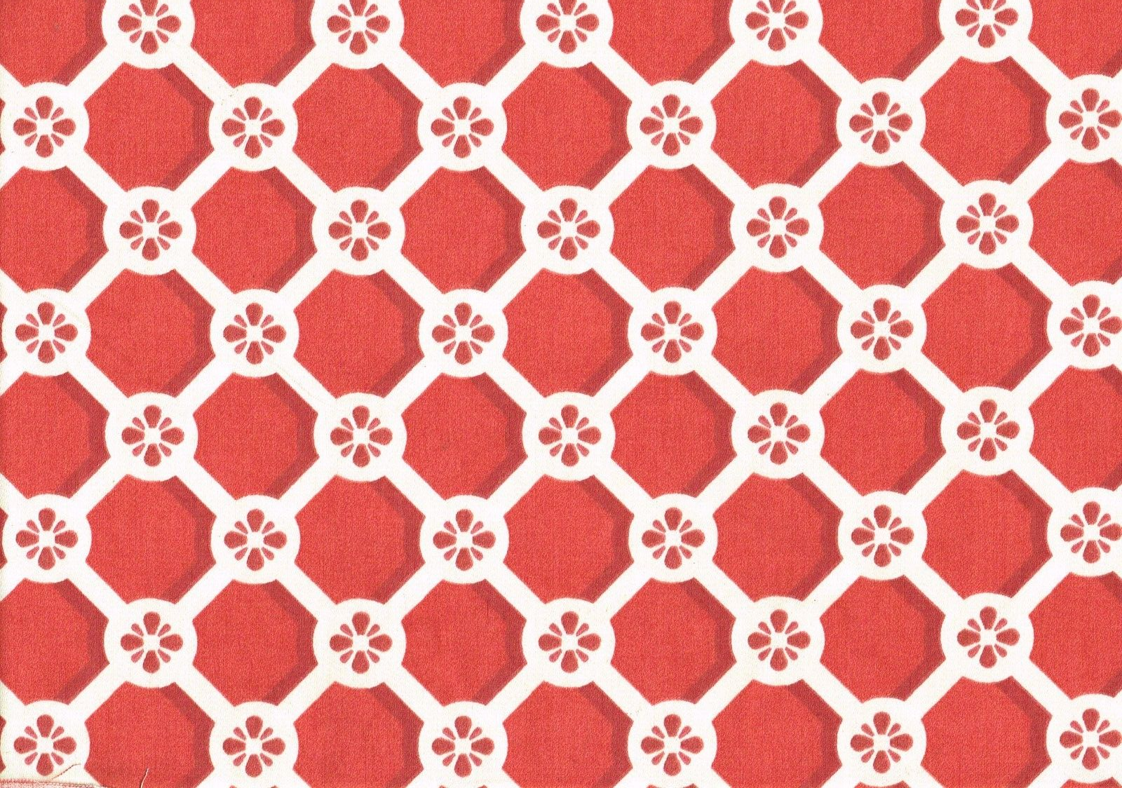 PKaufmann Fabric Harrison Howard  Red Off White  Cotton Drapery Upholstery