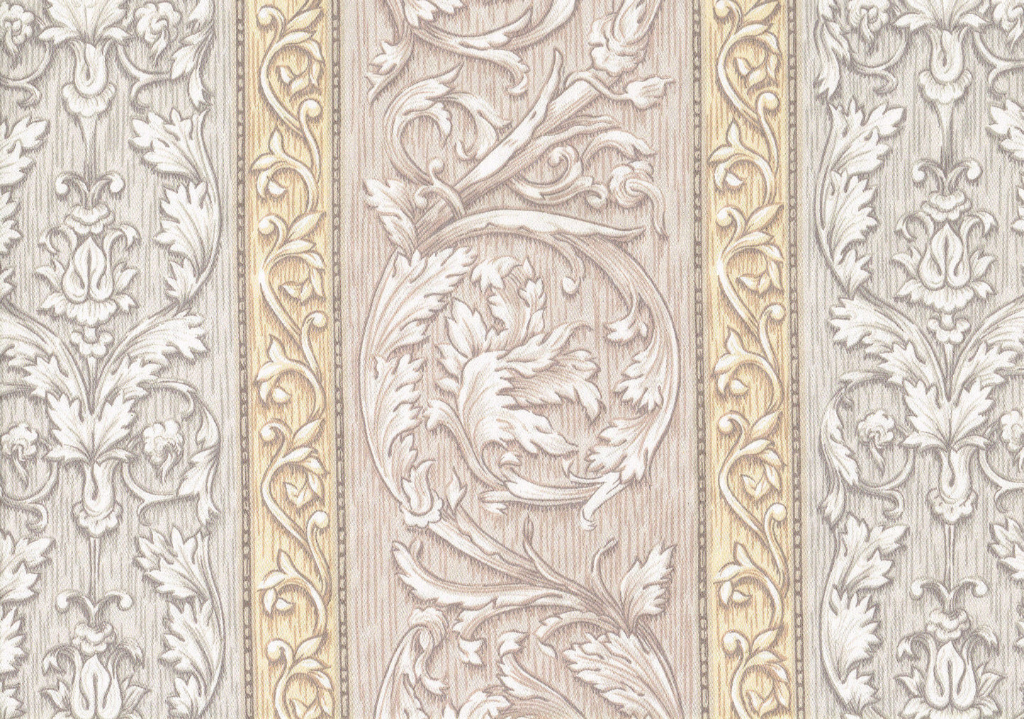 Portfolio Fabric Tan Gray Scroll Stripe Cotton Drapery Upholstery