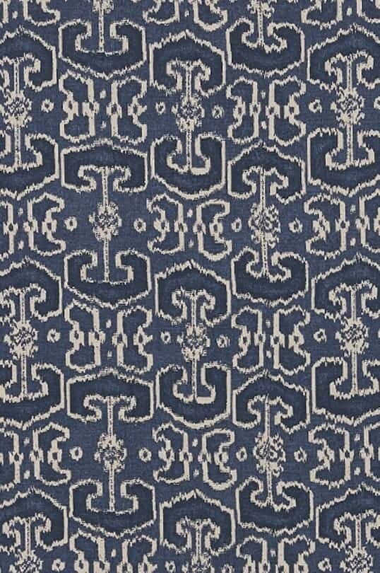 6 Yds Kravet Fabric Lacefield  Bengale Indian Indigo Cotton Drapery Upholstery