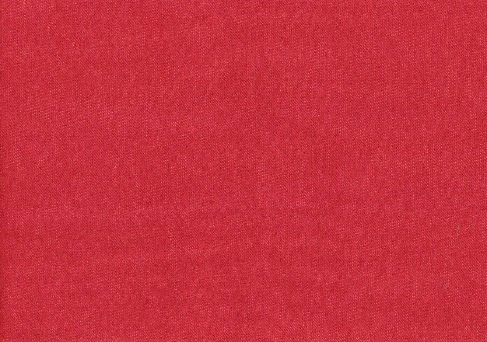 Golding Fabric Red Denim Cotton  Drapery  Upholstery 