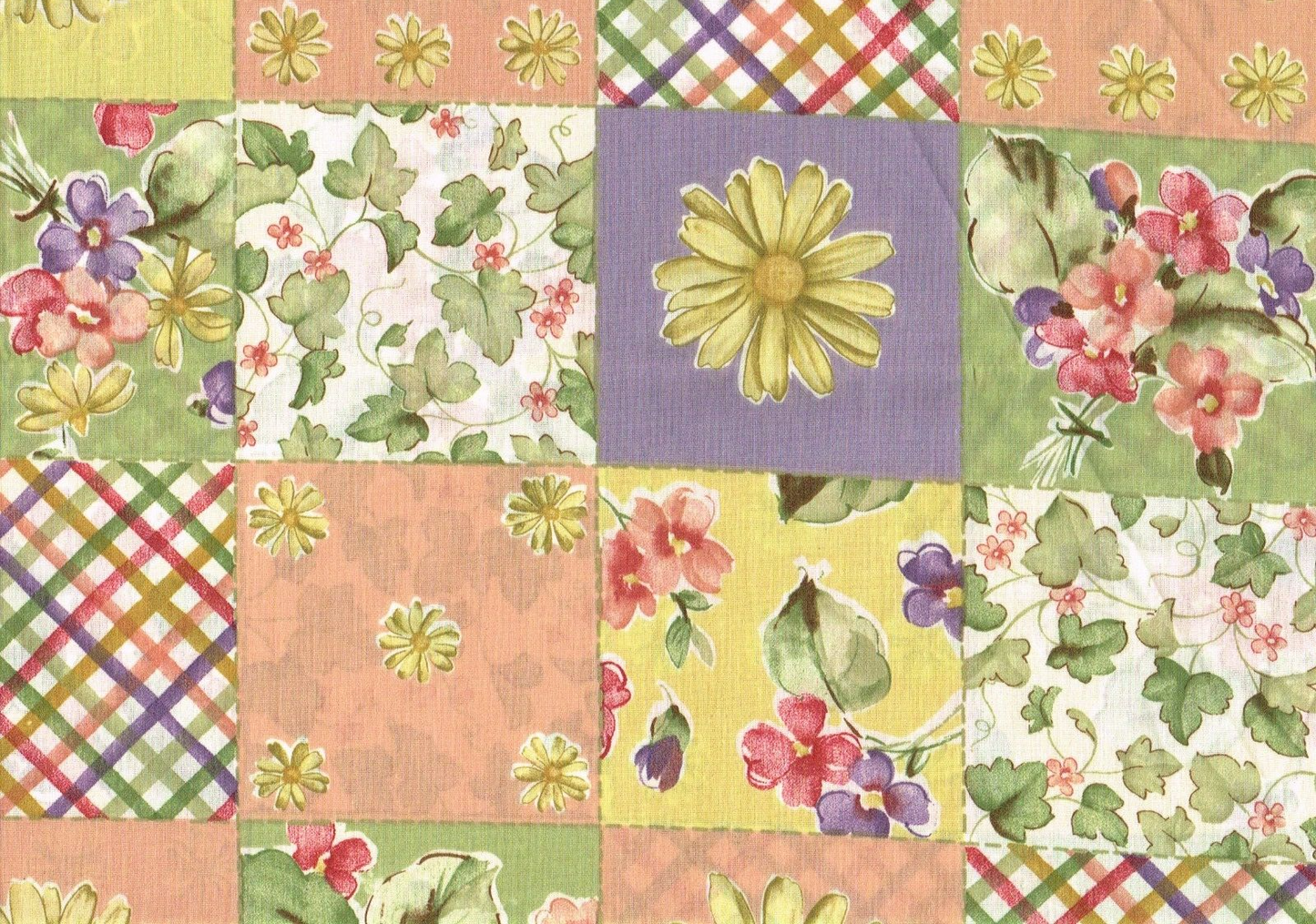 5 Yds Waverly Fabric Cartwheel Quilt Cotton  Drapery Upholstery