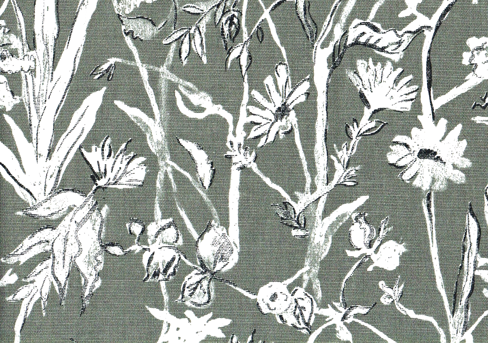 Lacefield Fabric  Garden Party Ink Cotton Blend  Drapery Upholstery