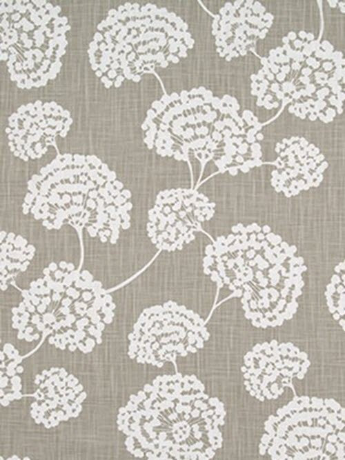  Robert Allen Fabric Toile Stems Light Grey  Cotton Drapery  Upholstery 