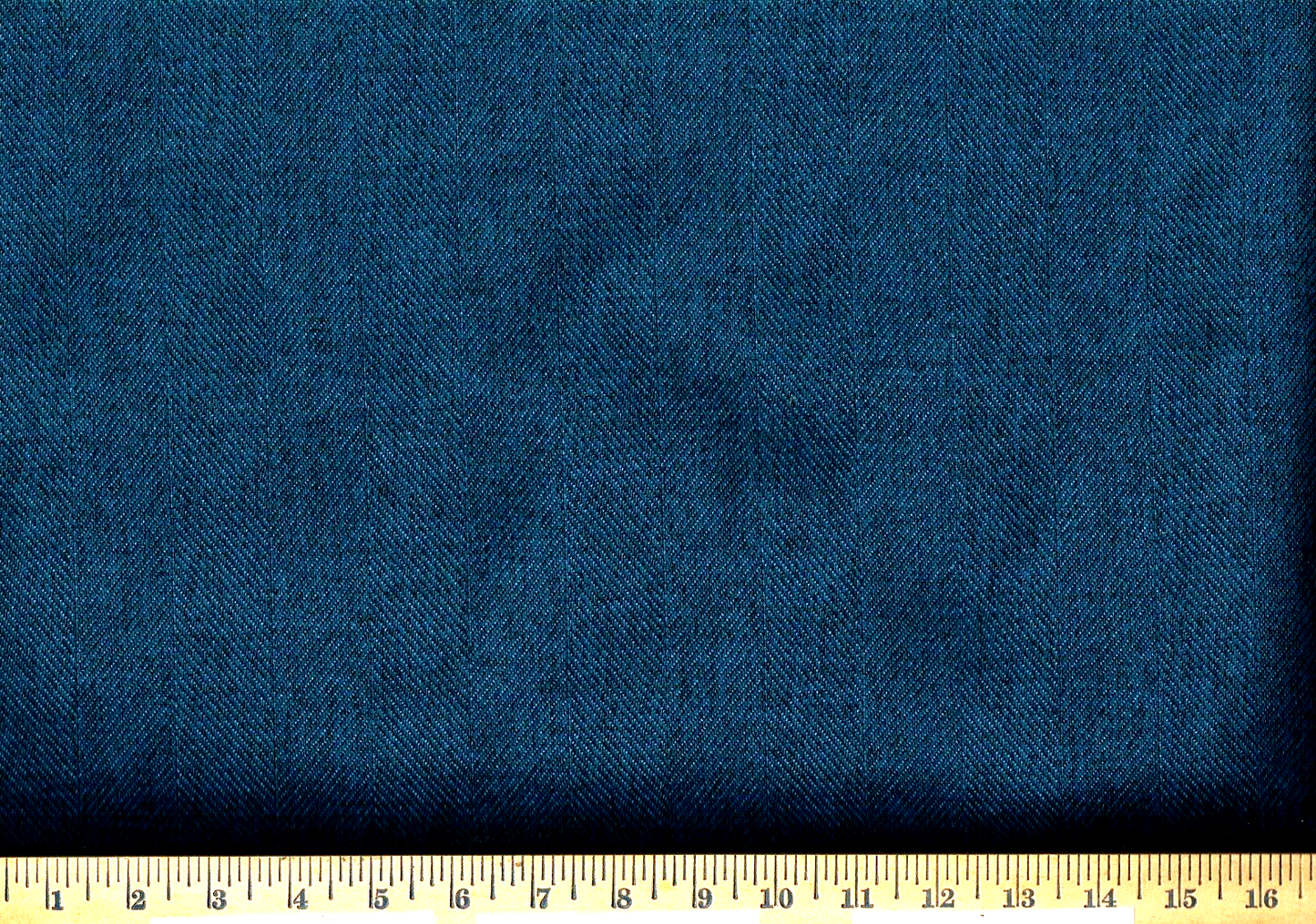 Designer Fabric Blue Herringbone Polyester Drapery Upholstery