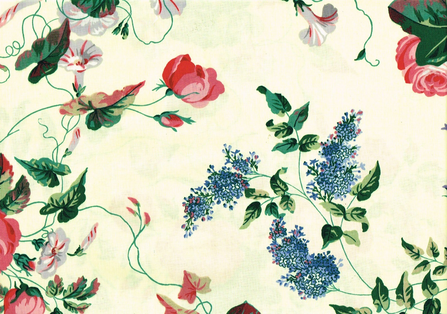 Waverly Fabric Vanity Fair  Floral Cotton  Drapery Upholstery