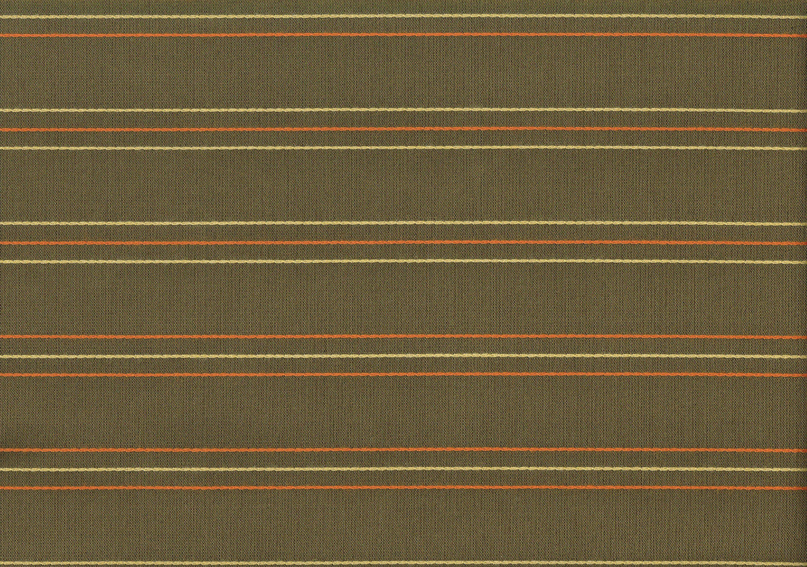 2.25 Yards Glen Raven Fabric Brown Orange Beige Stripe Drapery Upholstery 