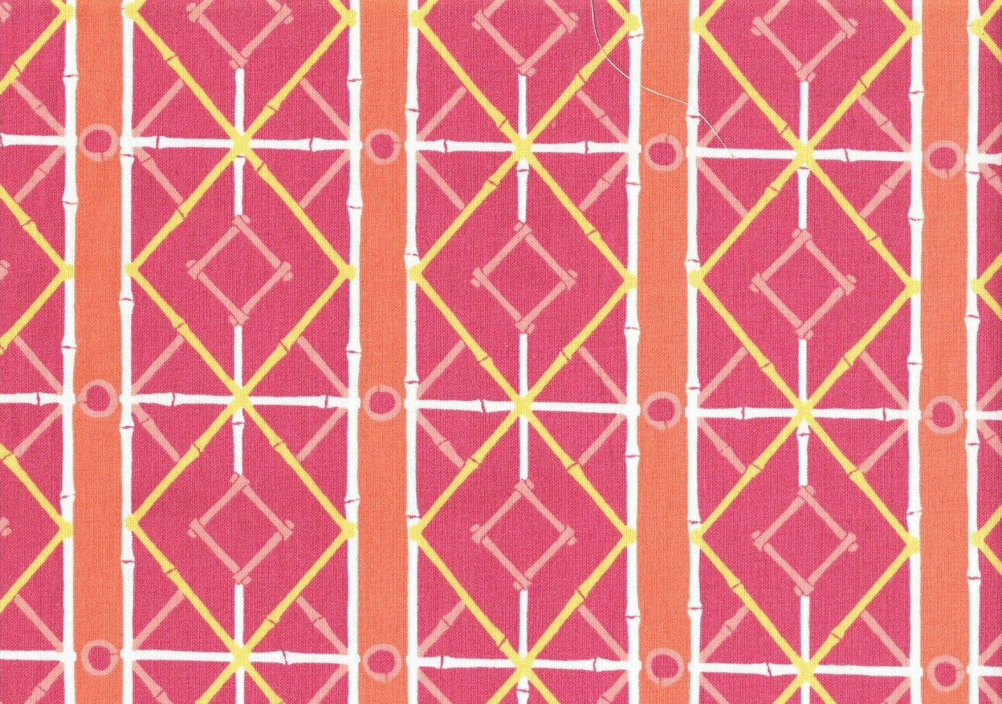 PKaufmann Fabric Marion Crowley Design Pink Orange White  Drapery Upholstery 