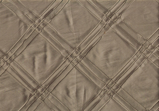 Softline Fabric Diamond Empire Hazelnut Faux Silk Tucks  Drapery  Upholstery 
