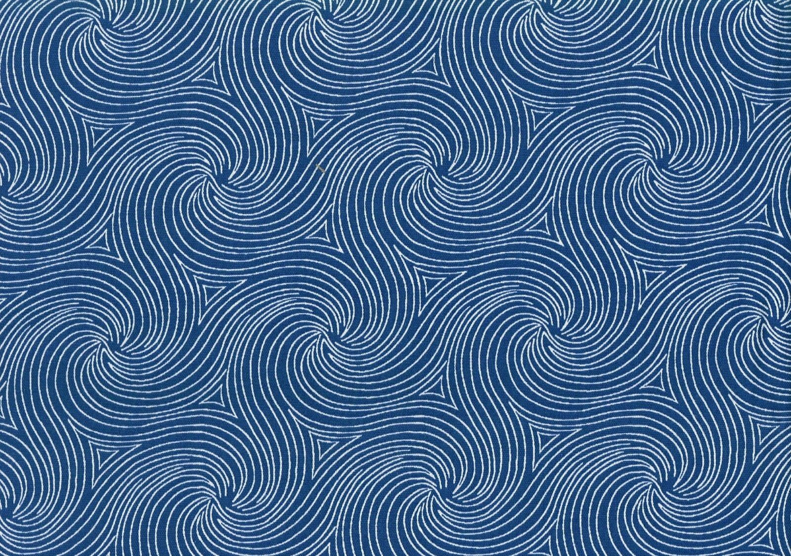 5 Yds Mill Creek Fabric Royal Blue Geometric Print Drapery Upholstery 