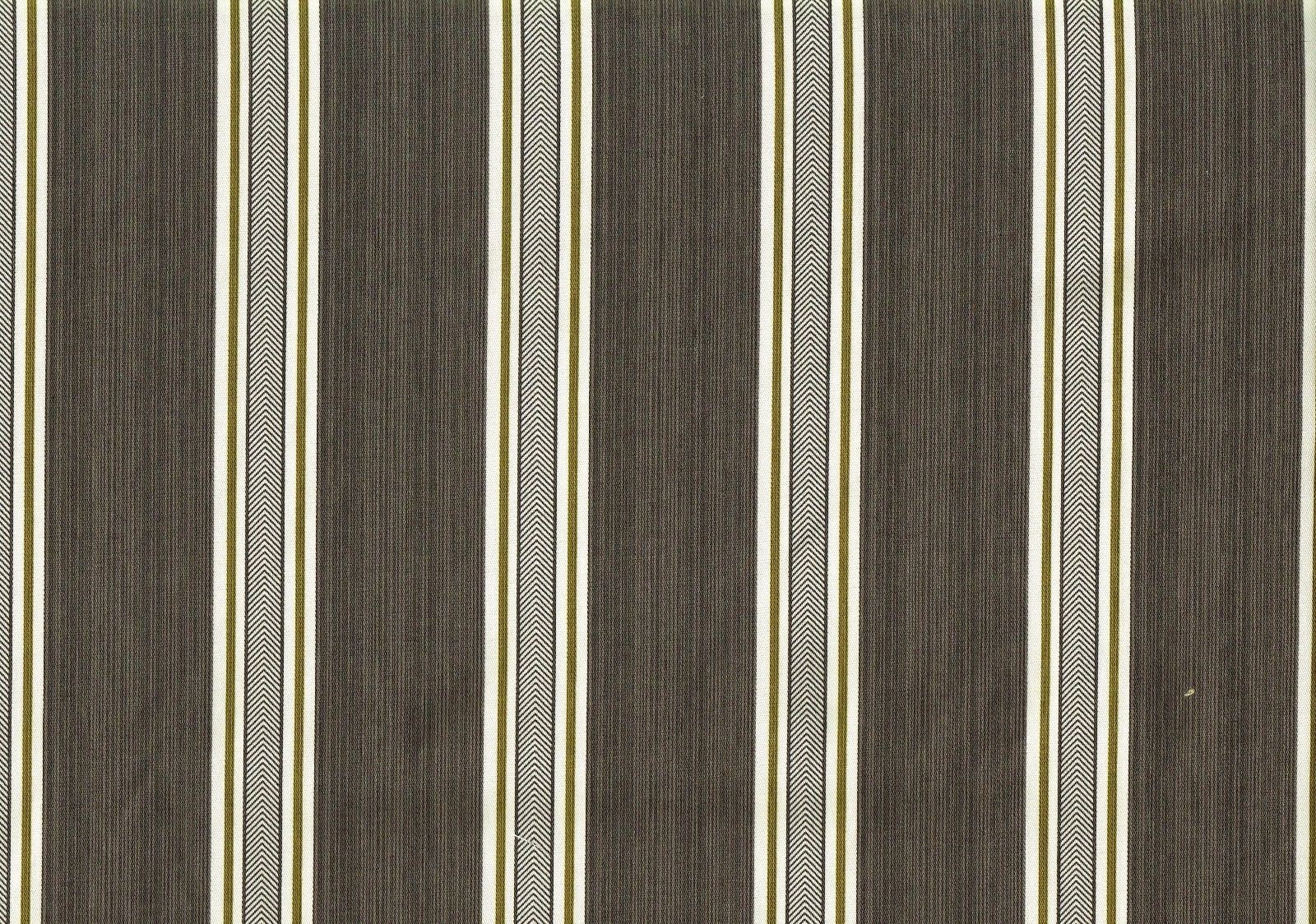 3.75 Yds Waverly Fabric Fincastle Brown Off White Cotton  Drapery  Upholstery