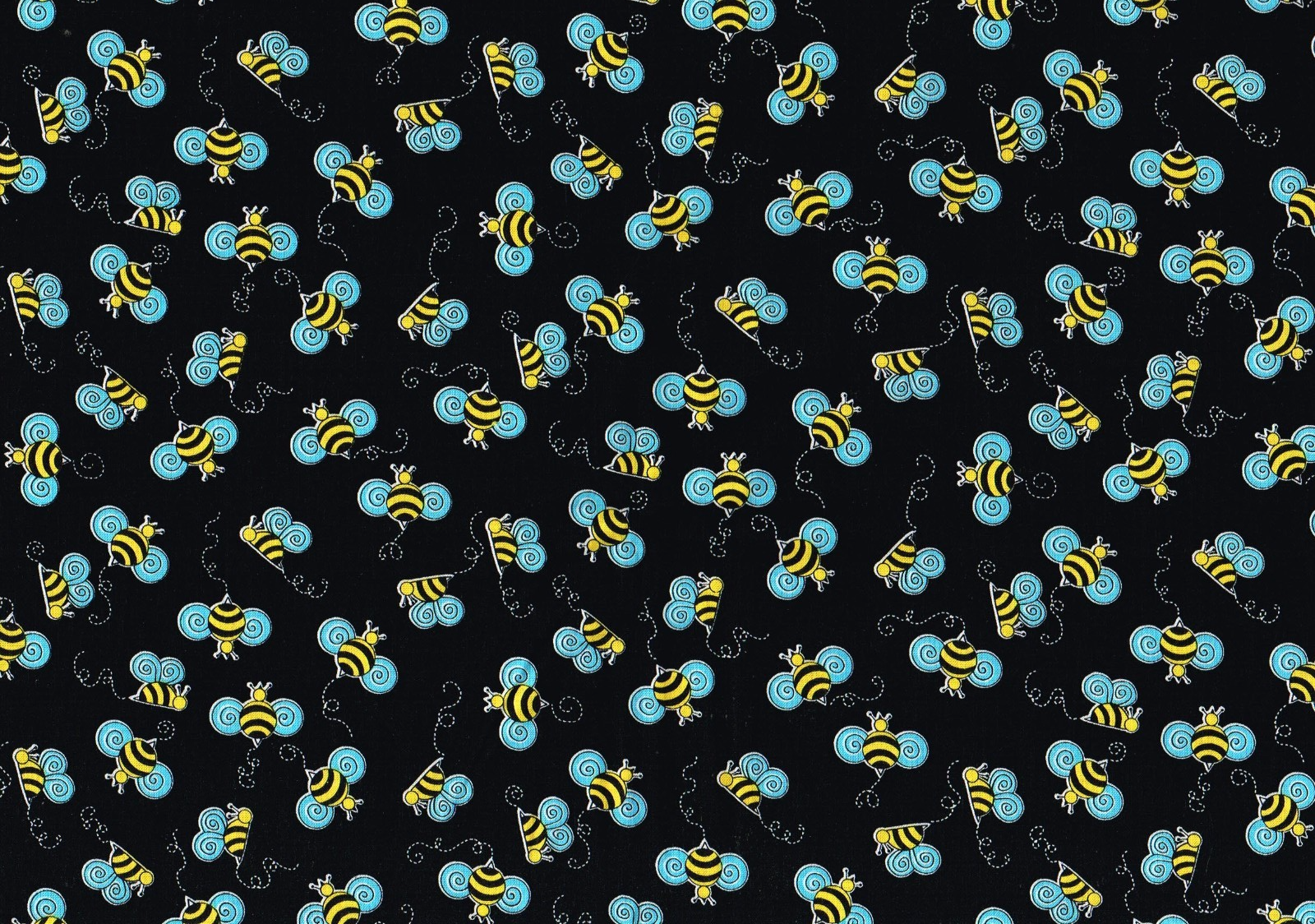 3 Yds Exclusively Quilters Fabric To Bee or Not to Bee Navy Cotton