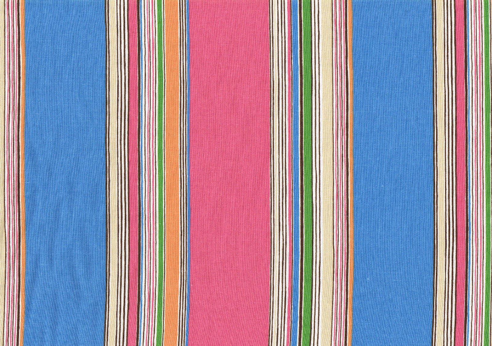 PKaufmann Fabric Pink Blue Green Striped   Cotton Drapery Upholstery