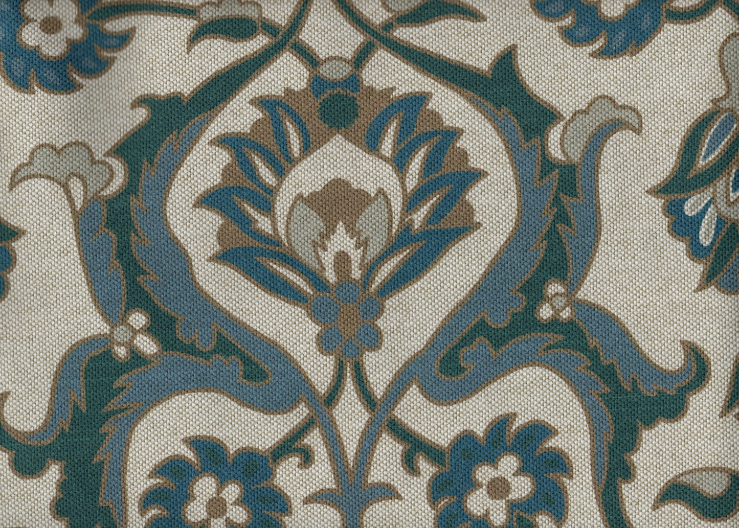 4.25 Yds Lacefield Fabric French Blue Brown Drapery Upholstery