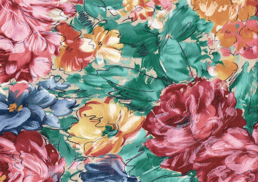 5 Yds Jaclyn Nash Starlight Burgundy Rose Green Blue Gold   Drapery Upholstery 