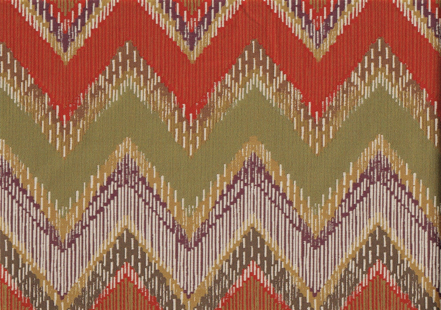 Swavelle Mill Creek Fabric Green Red Gold Purple Chevron Drapery  Upholstery 