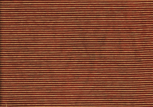 Designer Fabric Small Burgandy Gold Striped  Drapery Upholstery