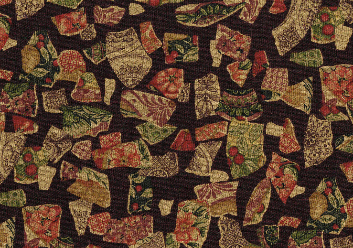 Covington Fabrics 5th Ave Brown Red Green Gold  Drapery Upholstery 
