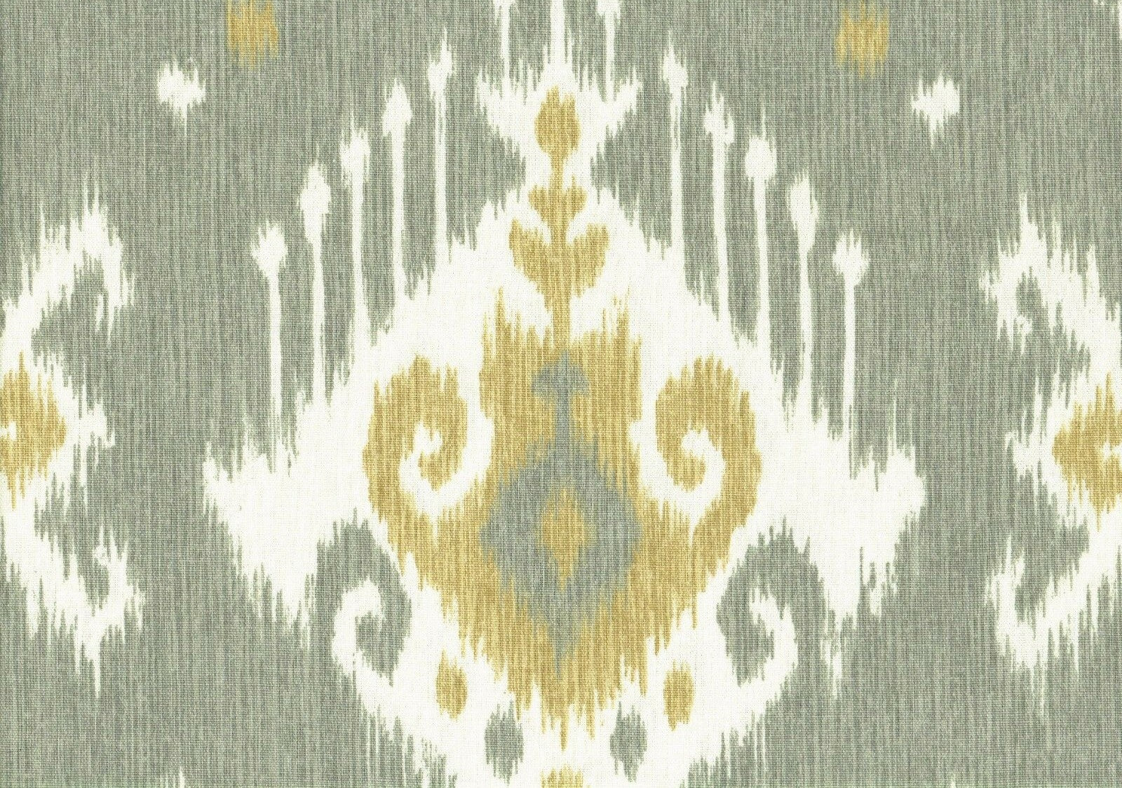 3 Yds Magnolia Home Fabric Christine Bray Gray Gold Ikat  Drapery Upholstery 