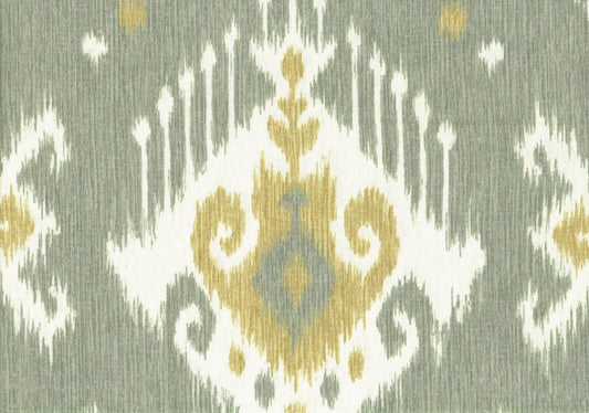 3 Yds Magnolia Home Fabric Christine Bray Gray Gold Ikat  Drapery Upholstery 