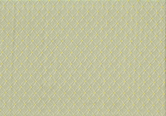 Waverly Fabric On the Web Platinum Green Yellow  Woven  Drapery Upholstery  