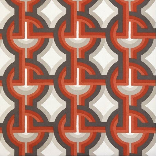 6 Yd Robert Allen Fabric Dwell Studio Red Brown Taupe Cotton Drapery Upholstery 