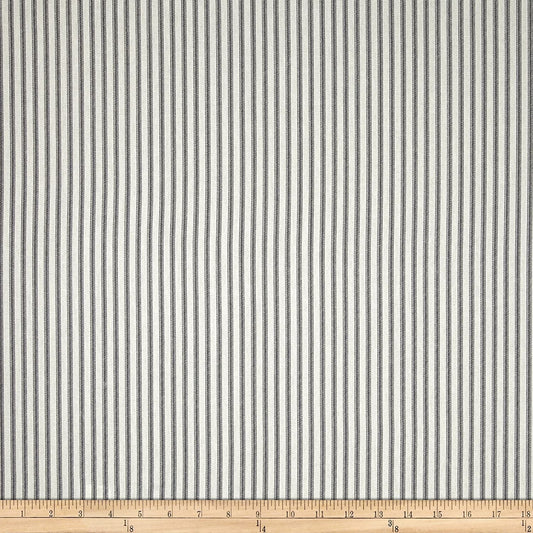 4 Yds  Magnolia Home Ticking Stripe Grey   Cotton  Drapery Upholstery