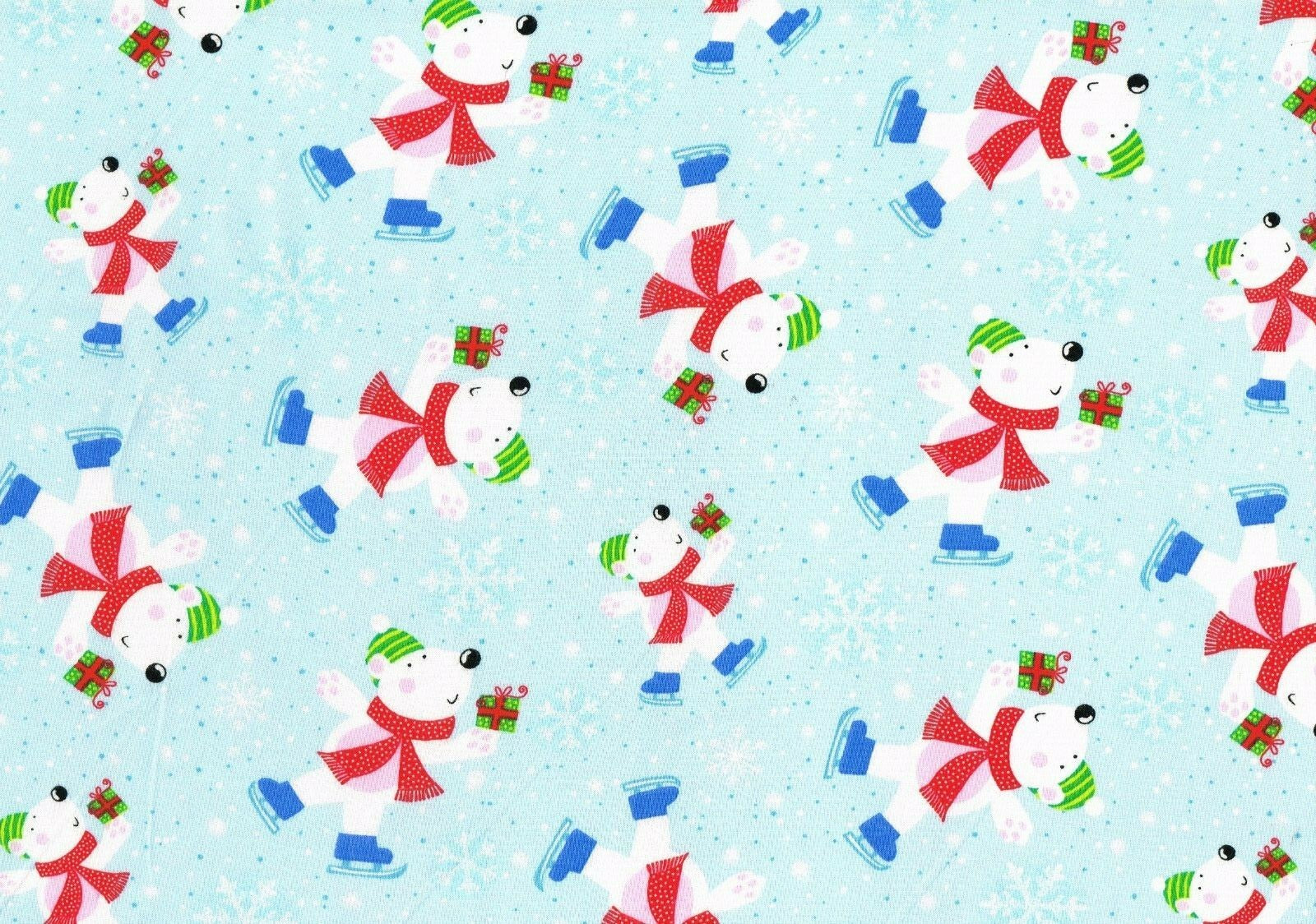 Christmas Fabric 100% Cotton Snoopy Blue Red White  Drapery Upholstery 