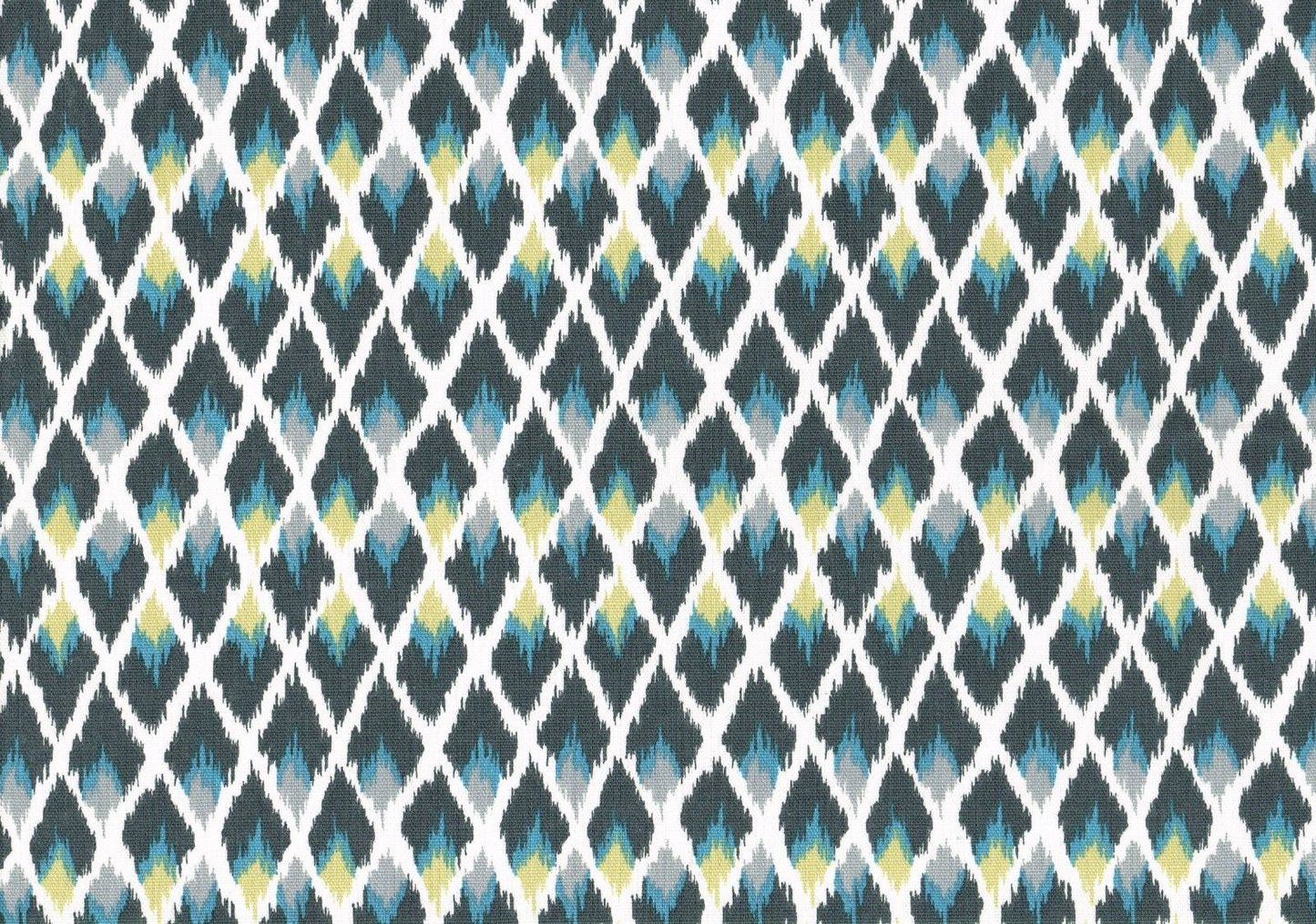 5 Yds Robert Allen Fabric Gray Aqua Gold  Cotton Drapery  Upholstery