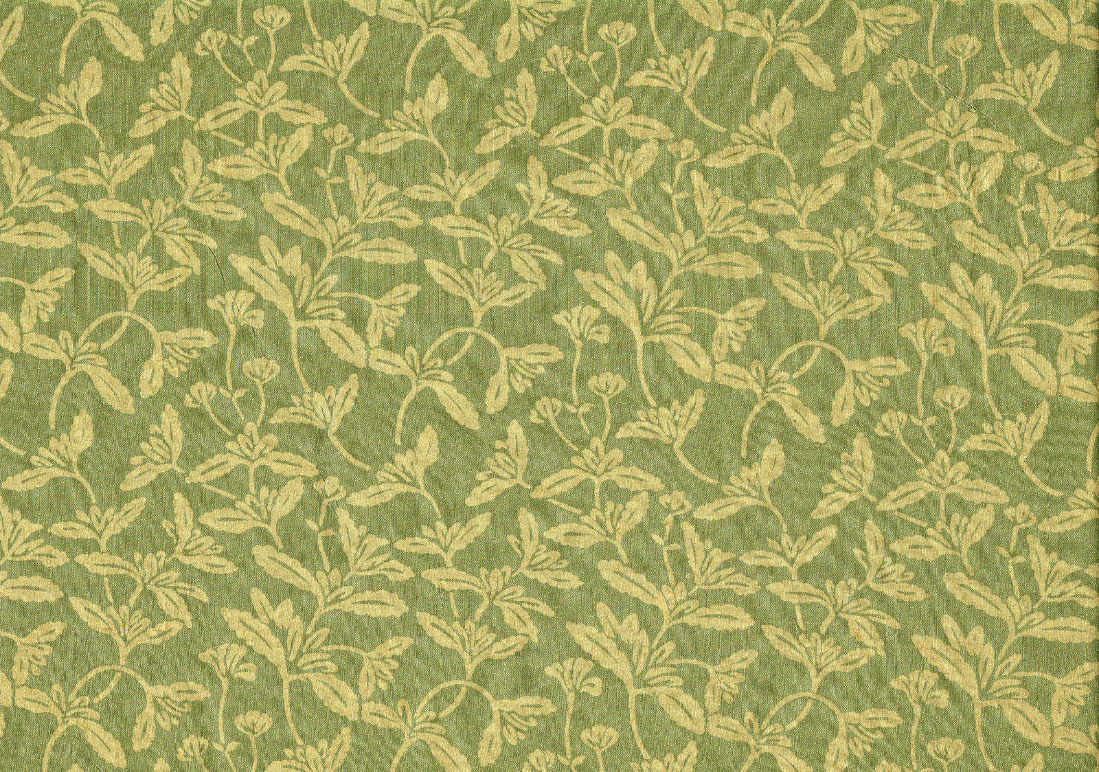  Avon Silk Fabric  100%  Silk Green Gold   Drapery Upholstery DL 1431 9