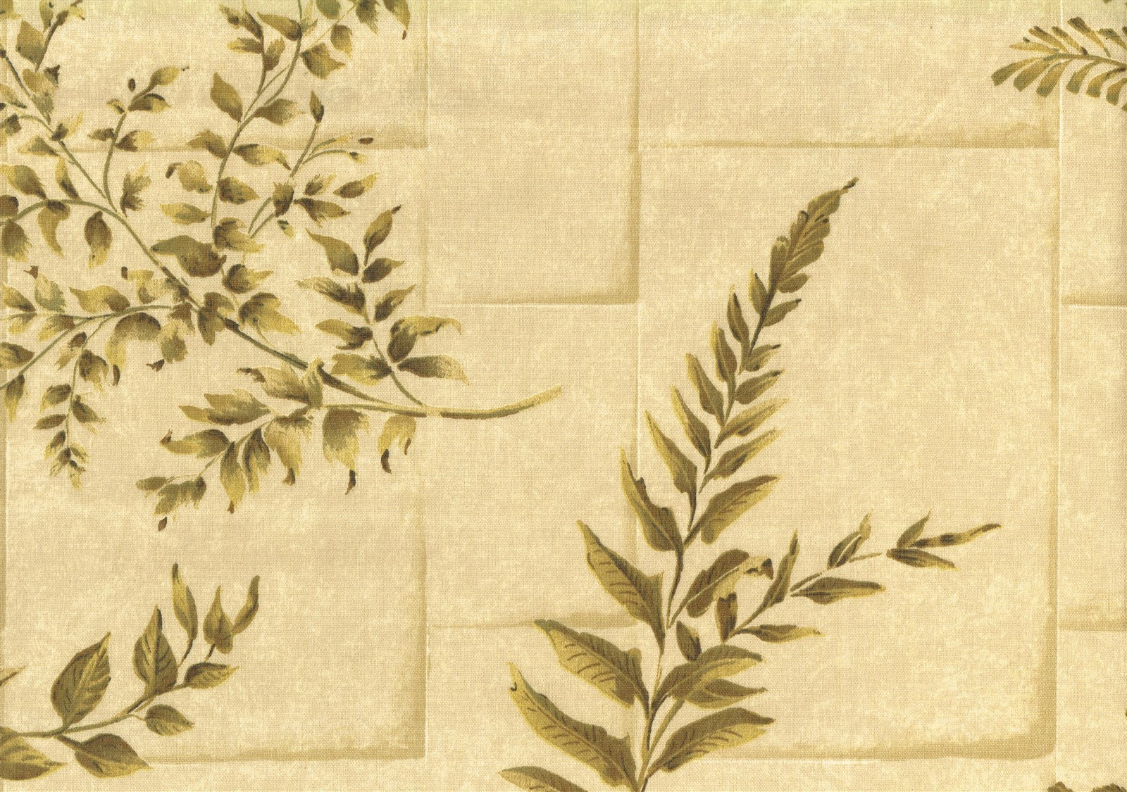 Braemore Fabric Beige Green Brown Tropical  Cotton Drapery Upholstery  