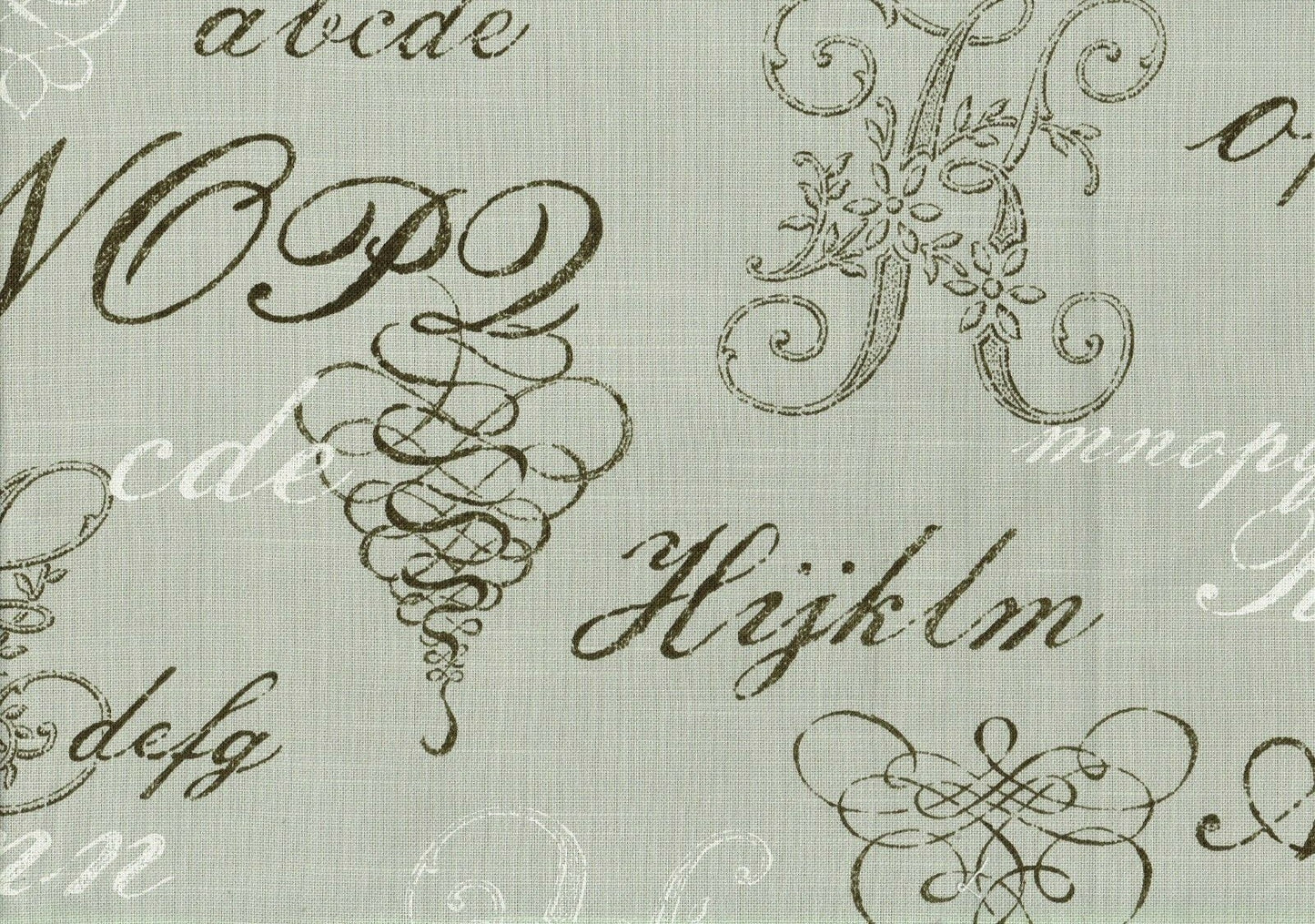PKaufmann Fabric Monogram Pewter    Drapery Upholstery 