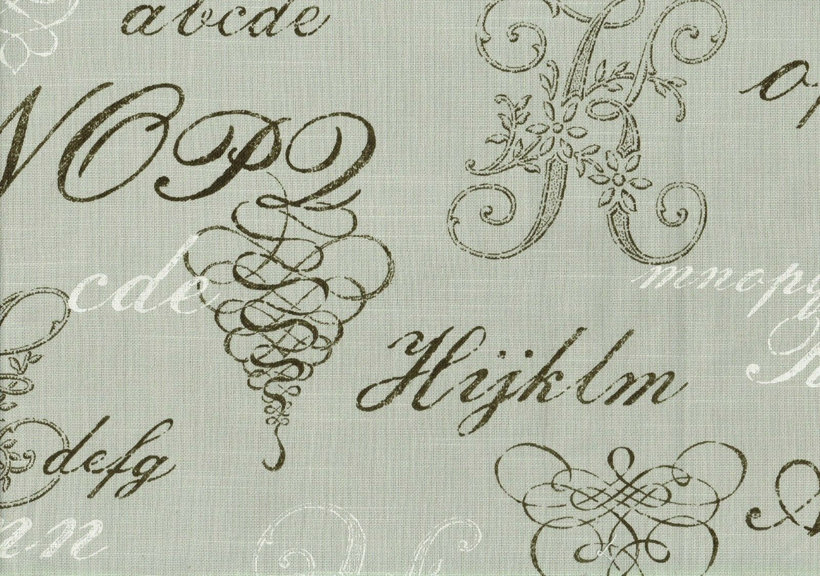 PKaufmann Fabric Monogram Pewter    Drapery Upholstery 