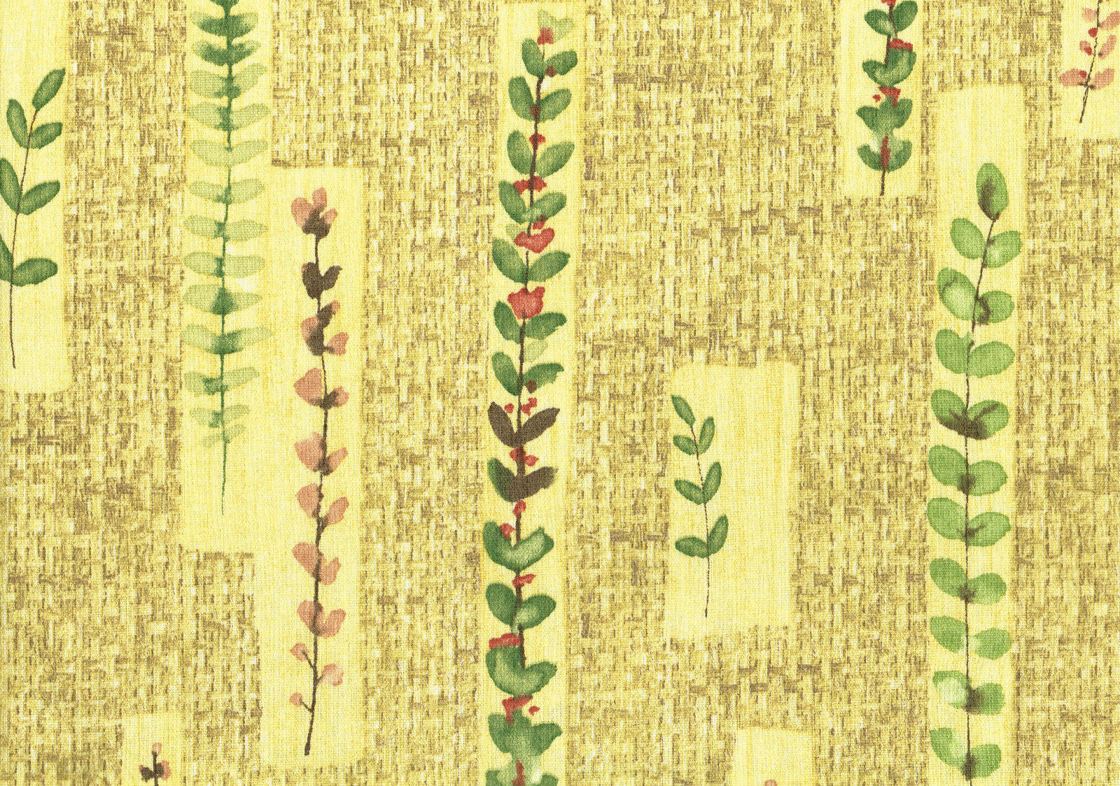Covington Fabrics Yellow Green Red Brown  Cotton Drapery Upholstery