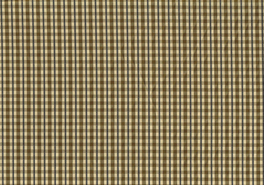 Braemore Fabric Brown Beige Slate Check Drapery Upholstery 