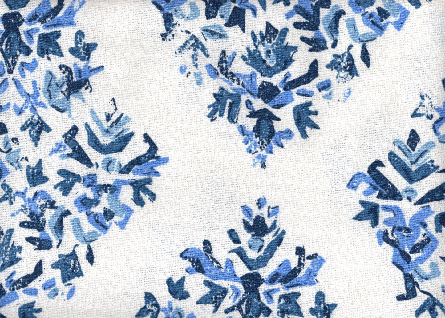 5 Yds Lacefield Fabric Blythe Blue   Cotton  Drapery Upholstery
