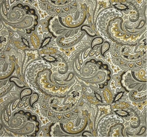 6 Yds Mill Creek Fabric Morelia Graphite  Paisley Cotton Drapery Upholstery  